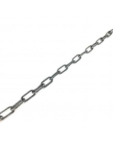 skyline chain bracelet in dark sterling silver