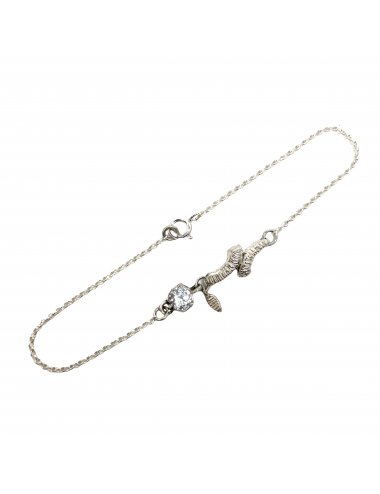 Tentacion Bracelet in Sterling Silver with White Circonita