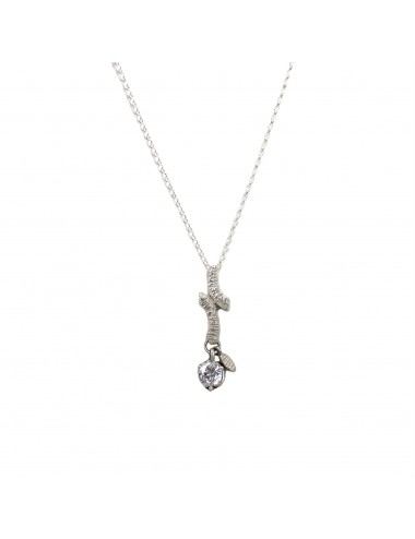 Tentacion Necklace in Sterling Silver with White Circonita