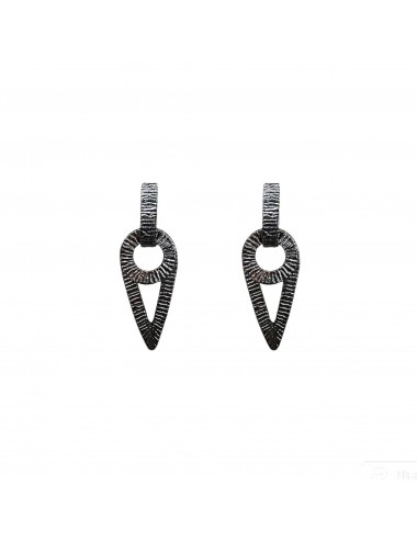 copy of Architecture Semi Circle Earrings in Dark and Vermeil Sterling Silver