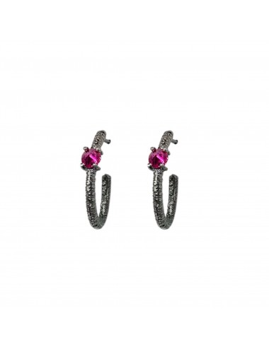 copy of Nile Small Hoop Earrings in Dark Sterling Silver