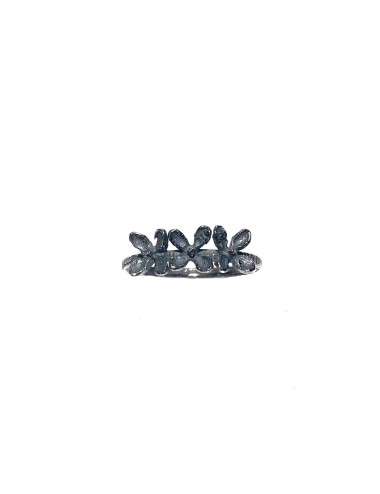 Petals Ring in Dark Sterling Silver