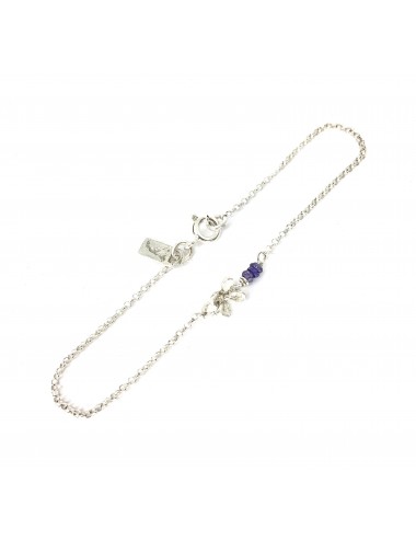 Petals Bracelet in Sterling Silver with 3 Purple Circonita Balls