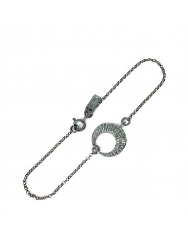 Punki Moon Bracelet in Dark Sterling Silver